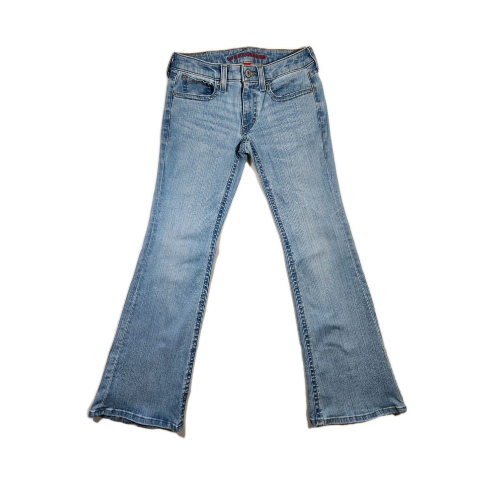 Lucky Brand Low Rise Flare Jeans Womens 4/27 Lightwash Y2K Vintage Inspired Chic